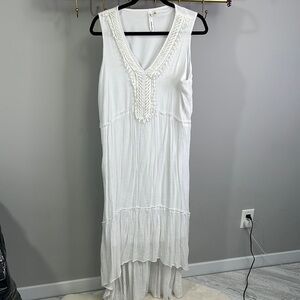 Ny Collection - Elegant White Sleeveless Dress